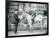 A Keeper Leads an Ass, Which Is Being Ridden by a Boy, London Zoo, June 1913-Frederick William Bond-Framed Photographic Print