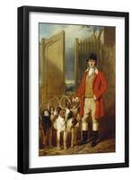 A Kennel Huntsman and Hounds Outside a Dray-Yard-George Sebright-Framed Giclee Print