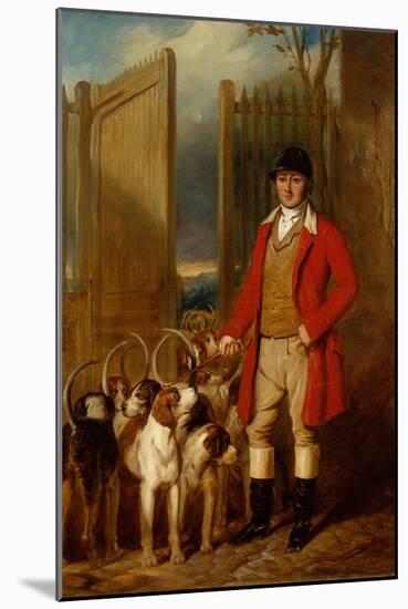 A Kennel Huntsman and Hounds outside a Dray Yard-George Sebright-Mounted Giclee Print