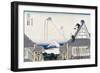 A Ketch of the Mitsui Shop in Surugstreet in Edo-Katsushika Hokusai-Framed Art Print