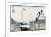 A Ketch of the Mitsui Shop in Surugstreet in Edo-Katsushika Hokusai-Framed Premium Giclee Print