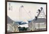 A Ketch of the Mitsui Shop in Surugstreet in Edo-Katsushika Hokusai-Framed Art Print