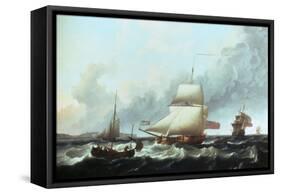 A Ketch-Rigged Royal Yacht in a Fresh Breeze off Dover, 1754-Charles Brooking-Framed Stretched Canvas