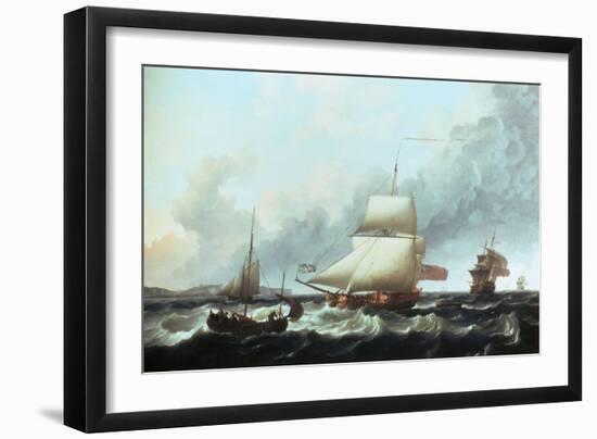 A Ketch-Rigged Royal Yacht in a Fresh Breeze off Dover, 1754-Charles Brooking-Framed Giclee Print