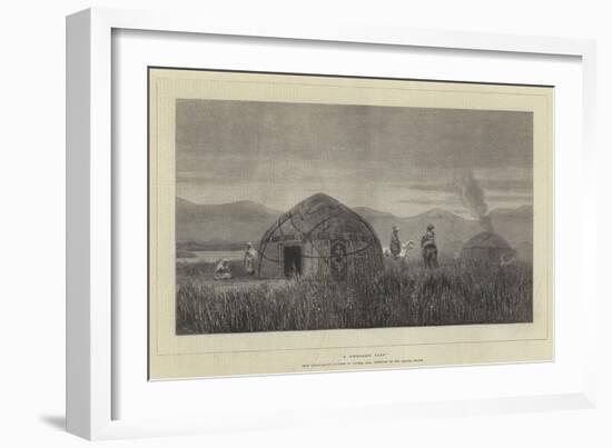 A Khirghese Camp-null-Framed Giclee Print