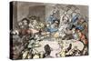 A Kick Up at a Hazard Table-Thomas Rowlandson-Stretched Canvas