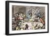 A Kick Up at a Hazard Table-Thomas Rowlandson-Framed Giclee Print