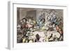 A Kick Up at a Hazard Table-Thomas Rowlandson-Framed Giclee Print