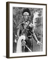 A Kikuyu Warrior, Kenya, 1936-Martin Johnson-Framed Giclee Print