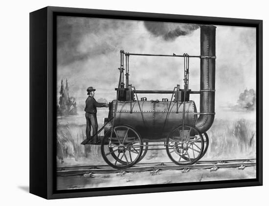 A Killingworth Locomotive: Designed by Stephenson 1825-null-Framed Stretched Canvas