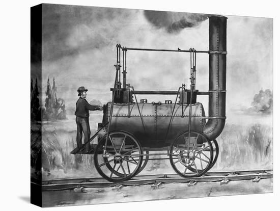 A Killingworth Locomotive: Designed by Stephenson 1825-null-Stretched Canvas