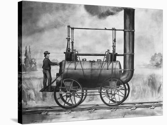A Killingworth Locomotive: Designed by Stephenson 1825-null-Stretched Canvas
