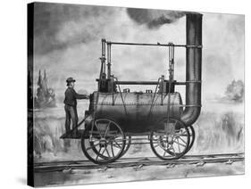 A Killingworth Locomotive: Designed by Stephenson 1825-null-Stretched Canvas