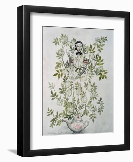 a Kindly-Looking Old Woman, illustration to 'Elder Tree Mother' from 'Fairy Tales'-Arthur Rackham-Framed Giclee Print