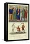 A King and the Officers of His Court, 14th Century-null-Framed Stretched Canvas