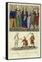 A King and the Officers of His Court, 14th Century-null-Framed Stretched Canvas