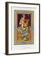 A King Playing a Lyre-null-Framed Giclee Print