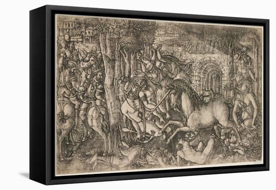 A King Pursued by a Unicorn, C.1547-null-Framed Stretched Canvas