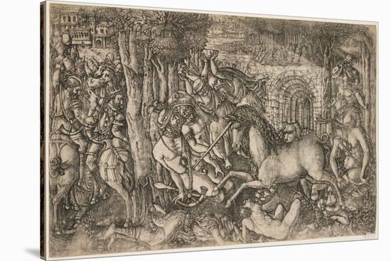 A King Pursued by a Unicorn, C.1547-null-Stretched Canvas