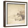 A Kinji Ground Shikishi Bako Depicting a Hut with Watermill-null-Framed Giclee Print