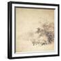 A Kinji Ground Shikishi Bako Depicting a Hut with Watermill-null-Framed Giclee Print