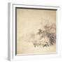 A Kinji Ground Shikishi Bako Depicting a Hut with Watermill-null-Framed Giclee Print