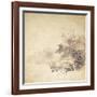 A Kinji Ground Shikishi Bako Depicting a Hut with Watermill-null-Framed Giclee Print