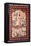 A Kirman Maha'Ir Carpet-null-Framed Stretched Canvas