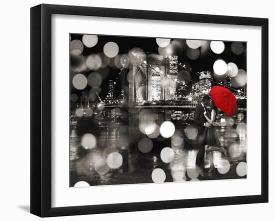 A Kiss in the Night (BW)-Dianne Loumer-Framed Giclee Print