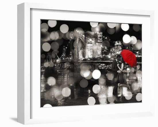 A Kiss in the Night (BW)-Dianne Loumer-Framed Giclee Print