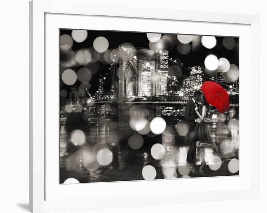 A Kiss in the Night (BW)-Dianne Loumer-Framed Giclee Print