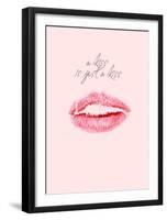 A Kiss Is Just a Kiss-Design Fabrikken-Framed Art Print
