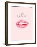 A Kiss Is Just a Kiss-Design Fabrikken-Framed Art Print