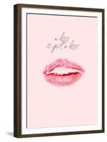 A Kiss Is Just a Kiss-Design Fabrikken-Framed Art Print