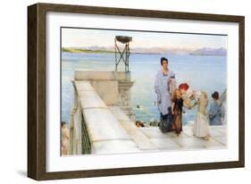 A Kiss-Sir Lawrence Alma-Tadema-Framed Art Print