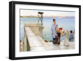 A Kiss-Sir Lawrence Alma-Tadema-Framed Art Print