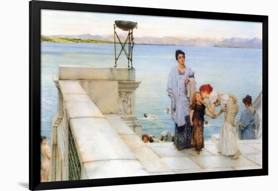 A Kiss-Sir Lawrence Alma-Tadema-Framed Art Print