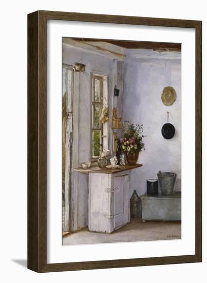 A Kitchen Interior-European School (Early 20th Century)-Framed Giclee Print