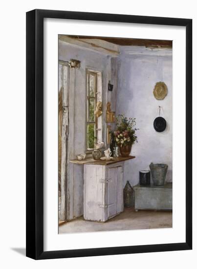 A Kitchen Interior-European School (Early 20th Century)-Framed Giclee Print