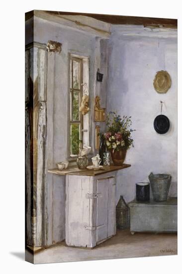 A Kitchen Interior-European School (Early 20th Century)-Stretched Canvas