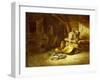 A Kitchen with Vegetables in a Wicker Basket, Pewter Plates and a Pumpkin-Willem Kalf-Framed Giclee Print