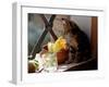 A Kitten Watching Through a Window, August 1997-null-Framed Premium Photographic Print