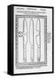 A Knife Trick (Engraving) (B/W Photo)-English-Framed Stretched Canvas