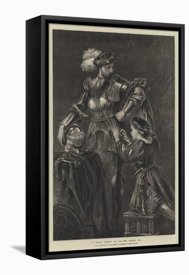 A Knight Arming-Sir John Gilbert-Framed Stretched Canvas