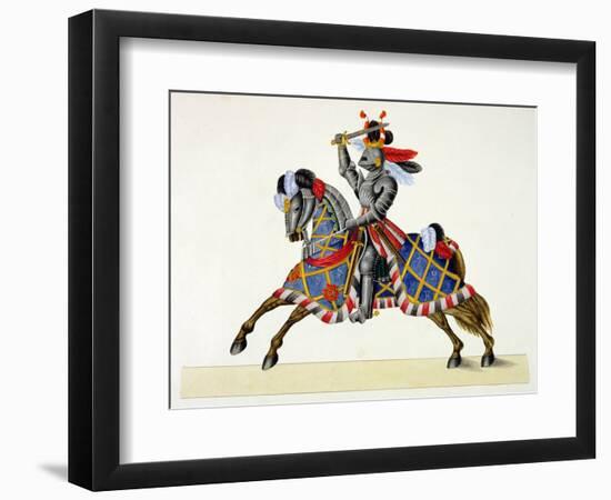 A Knight at a Tournament, Plate from "A History of the Development and Customs of Chivalry"-Friedrich Martin Von Reibisch-Framed Giclee Print