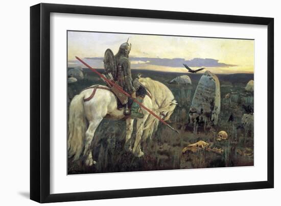 A Knight at the Crossroads, 1898-Viktor Mihajlovic Vasnecov-Framed Giclee Print