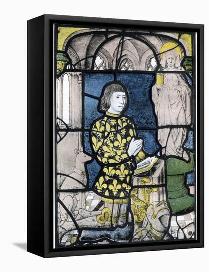 A Knight (De Bernemicour) at His Orisons before an Image of St Mary Magdalene, C1500-null-Framed Stretched Canvas