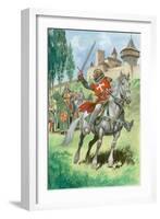 A Knight Outside a Castle-Peter Jackson-Framed Giclee Print