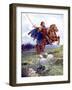 A Knight Riding a Rearing Horse-null-Framed Giclee Print