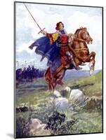 A Knight Riding a Rearing Horse-null-Mounted Giclee Print